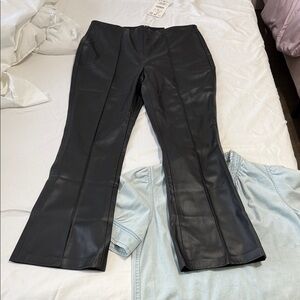 Zara Charcoal Faux Leather Skirt